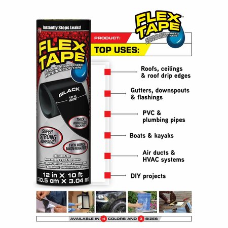 Flex Tape FLEX TAPE BLACK 8""X5' TFSBLKR0805